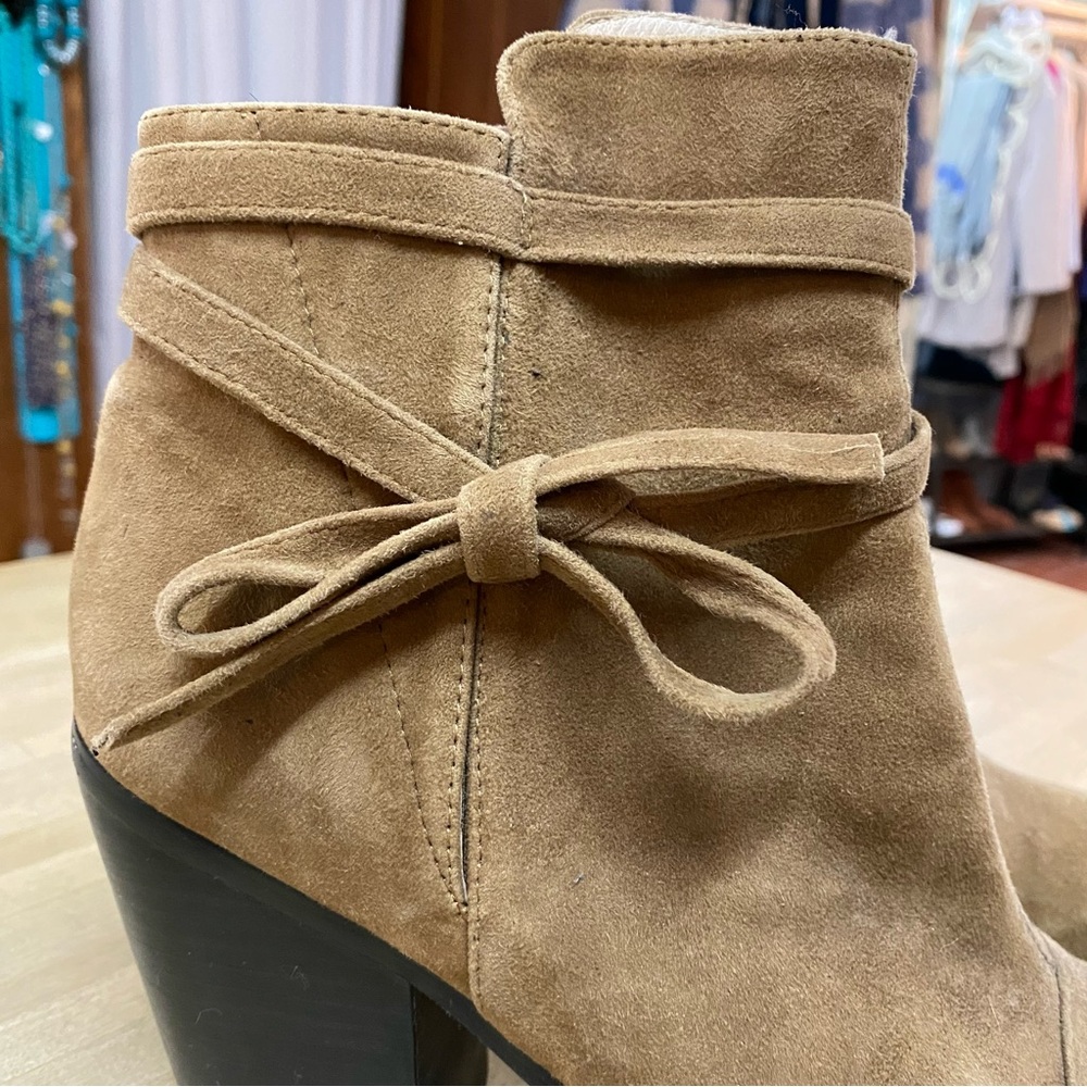 RAYE x Revolve Elsa Lace Ankle Boots Brown Suede Sz 10 - Picture 2 of 8
